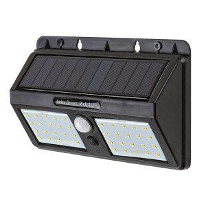 Ostrava Czarna LED 2,4W Zasilanie solarne 4000K Czujnik ruchu IP44 Kinkiet zewnętrzny Rabalux 7881