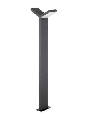NECOCHEA Szara LED wys. 80cm. 2x6W 3000K IP54 Lampa ogrodowa stojąca Luces Exclusivas LE71344