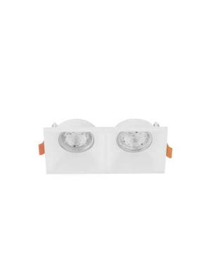 ASUNCION Biały 2xGU10 Oczko sufitowe podwójne Luces Exclusivas LE61387