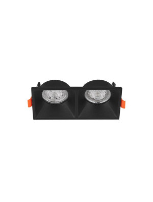 ASUNCION Czarny 2xGU10 Oczko sufitowe podwójne Luces Exclusivas LE61388 (Dostępne 10szt. od ręki. Wysyłka 24h)
