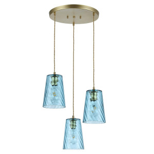 Azurine Niebieski 3xE27 Lampa wisząca Rabalux 5227