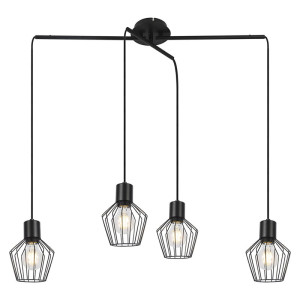 Belano Czarny 4xE27 Lampa wisząca pająk Rabalux 3540