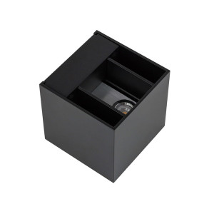 CUBE Czarny kinkiet IP54 2x4,6W OXYLED OXYCUBE-9W-C
