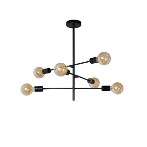 LESTER Czarna 6xE27 Lampa wisząca Lucide 21119/06/30