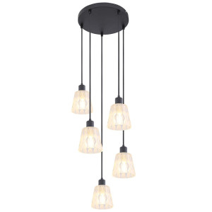 Jarina Czarny 5xE27 Lampa wisząca Rabalux 5334