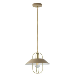Nesrin Złoty | Beż E27 Lampa wisząca Rabalux 3519