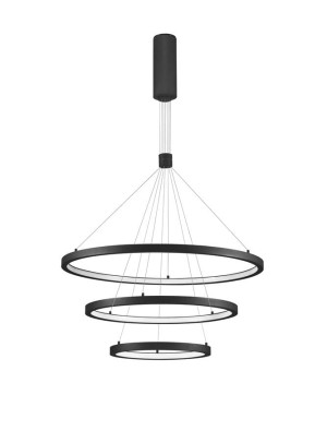 IRUN Czarny mat LED 108W 3000K Lampa wisząca Luces Exclusivas LE41410