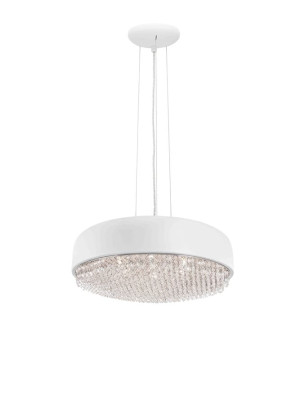 CIENAGA Biały śr. 46cm. 6xEG9 Lampa wisząca Luces Exclusivas LE42333