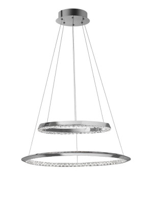 CAUCETE Chrom śr. 60cm. LED DIM 36W 3000K ściemnialna Lampa wisząca Luces Exclusivas LE42309