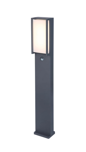 QUBO - CZUJNIK PIR Antracyt 17W 3000K IP54 Lampa zewnętrzna stojąca Lutec 7193004118 (na stanie 1 szt. od ręki)