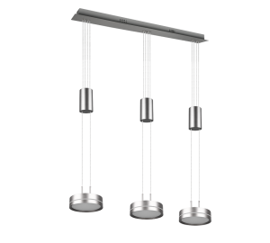 FRANKLIN Nikiel mat LED 3x9W 3000K ściemnialna Lampa wisząca Trio 326510307