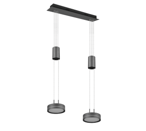 FRANKLIN Antracyt LED 2x9W 3000K ściemnialna Lampa wisząca Trio 326510242