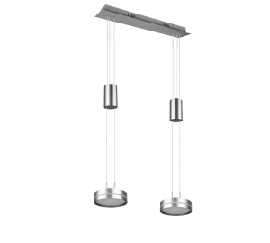 FRANKLIN Nikiel mat LED 2x9W 3000K ściemnialna Lampa wisząca Trio 326510207