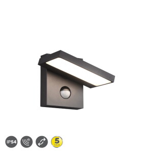 HORTON LED Antracyt 8W 3000K Czujnik ruchu i zmierzchu Kinkiet regulowany zewnętrzny Trio 226369142