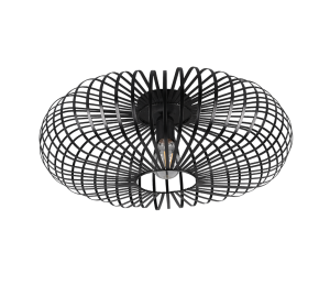 JOHANN Czarny mat śr.50cm E27 Lampa sufitowa