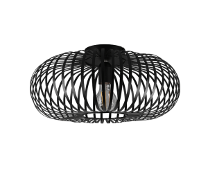 JOHANN Czarny mat śr.40cm E27 Lampa sufitowa