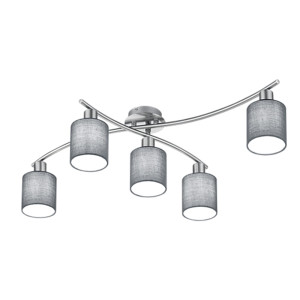 GARDA Szara Lampa sufitowa 5 x E14