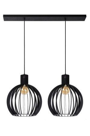 MIKAELA Czarny śr.2x35cm 2xE27 Lampa wisząca