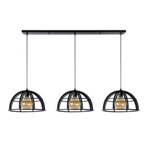 DIKRA Czarna 3xE27 Lampa wisząca Lucide 76464/03/30