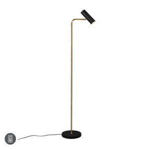 MARLEY Mosiądz mat | Czarny GU10 Regulowana lampa podłogowa stojąca Trio 412400108