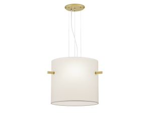 Camden Biały | Mosiądz 3xE27 Lampa wisząca