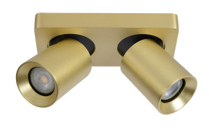 NIGEL Matowe złoto | Mosiądz LED 2x5W Dim to warm CRI95 2xGU10 2200/3000K ściemnialny Spot