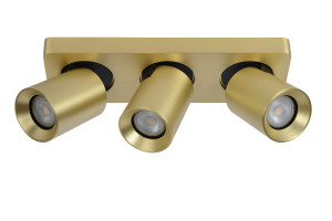 NIGEL Matowe złoto | Mosiądz LED 3x5W Dim to warm CRI95 3xGU10 2200/3000K ściemnialny Spot