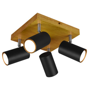 MARLEY Czarny mat | Brąz 4xGU10 Spot Trio 812400432