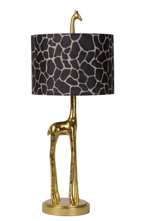 MISS TALL Matowe złoto | Mosiądz Ø25cm E27 Lampa stołowa