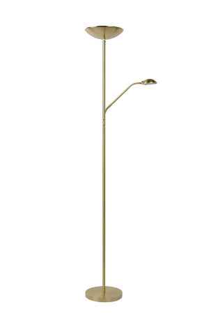 ZENITH Matowe złoto | Mosiądz 20W LED Dim. 3000K Ø25,4cm Lampa podłogowa