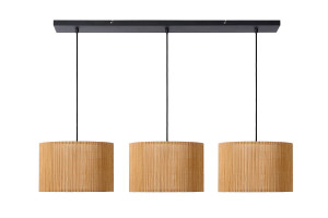 MAGIUS Rattanowy Brązowa 3xE27 Lampa wisząca potrójna