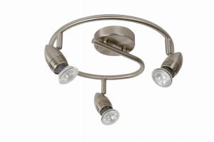 CARO Satynowy chrom Ø 31cm. 3xGU10 3x5W 2700K Spot
