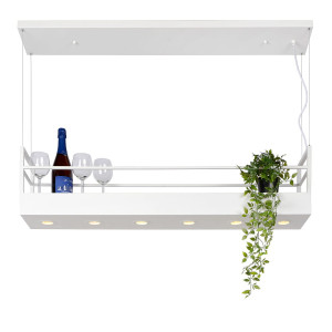 1 MIRAVELLE Biała 6xGU10 Lampa wisząca z półką