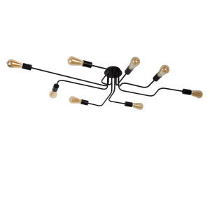 LESTER Czarna 8xE27 Lampa sufitowa Lucide 21112/08/30