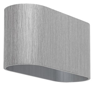 Kaunas aluminium szczotkowane G9 Kinkiet ścienny owalny