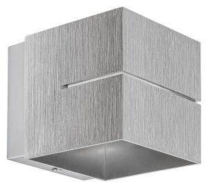 Kaunas aluminium szczotkowane G9 Kinkiet ścienny kwadratowy