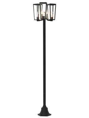 PINE czarny mat 3xE27 wys. 1,98m. IP44 Lampa ogrodowa potrójna