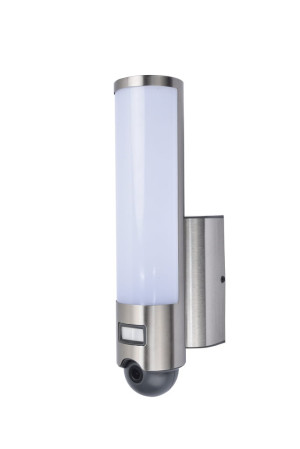 ELARA stalowa - kamera, czujnik PIR LUTEC CONNECT LED 17W 2700-6500K Kinkiet zewnętrzny zarządzany aplikacją