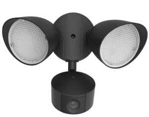 DRACO Czarny mat LED 10W, Kamera HD, czujnik ruchu PIR, IP54 5000K Kinkiet podwójny zewnętrzny
