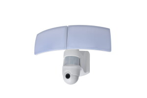 LIBRA biały - kamera, czujnik PIR LUTEC CONNECT LED 36W 2700-6500K Naświetlacz podwójny