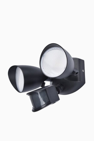 SHRIMP Czarny mat LED 23,5W Czujnik ruchu PIR IP54 4000K Naświetlacz podwójny