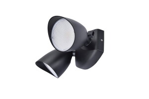 SHRIMP Czarny mat LED 23,5W IP54 4000K Naświetlacz podwójny