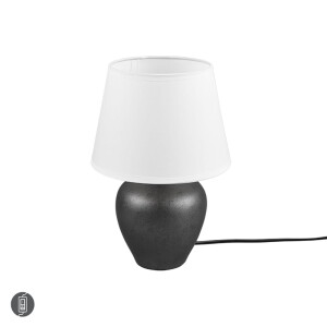 ABBY Nikiel | Biały śr. 18cm E14 Lampka stołowa RL R50601001