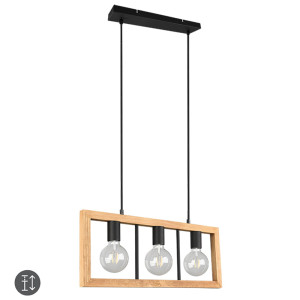 AGRA Brąz | Czarny mat 3xE27 Lampa wisząca Trio 313800332