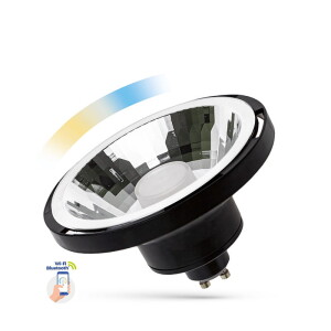 LED ES111 10W SMD 230V BLACK 30st CCT+DIMM Wi-Fi/BT Spectrum SMART ( na stanie ostatnie 2 szt. )