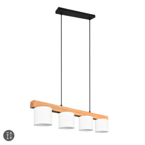 CAMERON Brąz | Biały 4xE14 Lampa wisząca RL R30654001