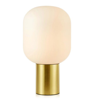 BROOKLYN Złoty | Biały Ø 24,5cm E27 Lampka stołowa Markslojd 107868