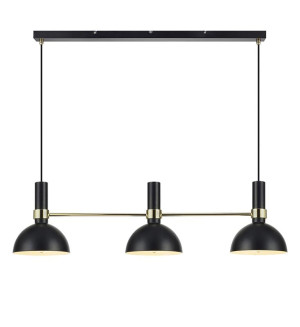 LARRY czarny | złoty szczotkowany 3xE27 Lampa wisząca Markslojd 106971