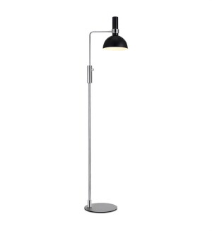 LARRY czarny | chrom E27 Lampa podłogowa stojąca Markslojd 106857