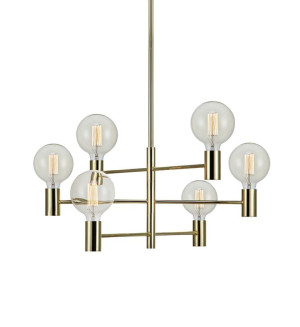 CAPITAL Mosiądz Ø 62cm 6xE27 Lampa wisząca Markslojd 106418